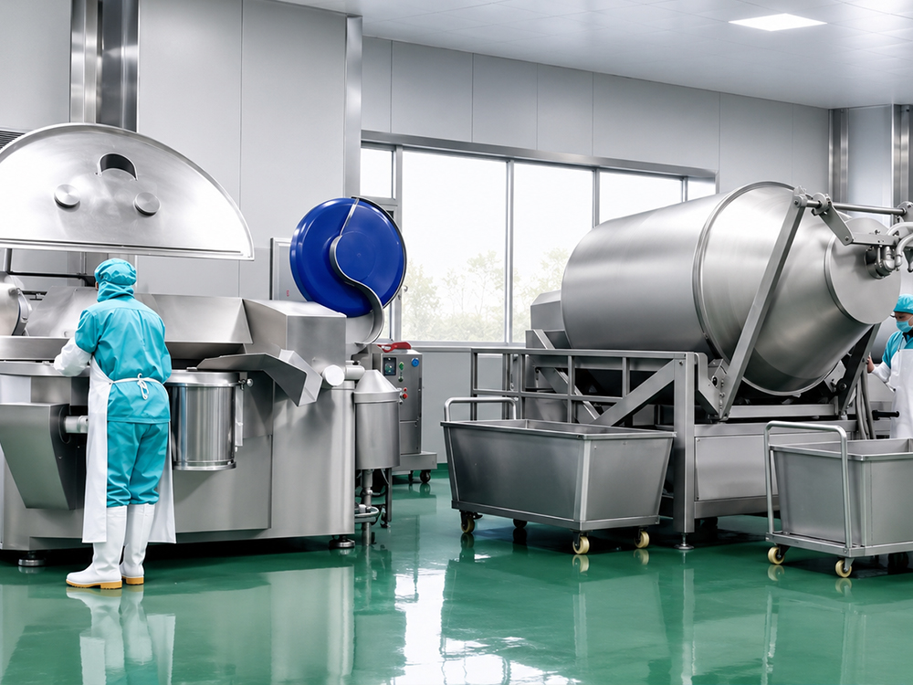 Raw material thawing and preparation station