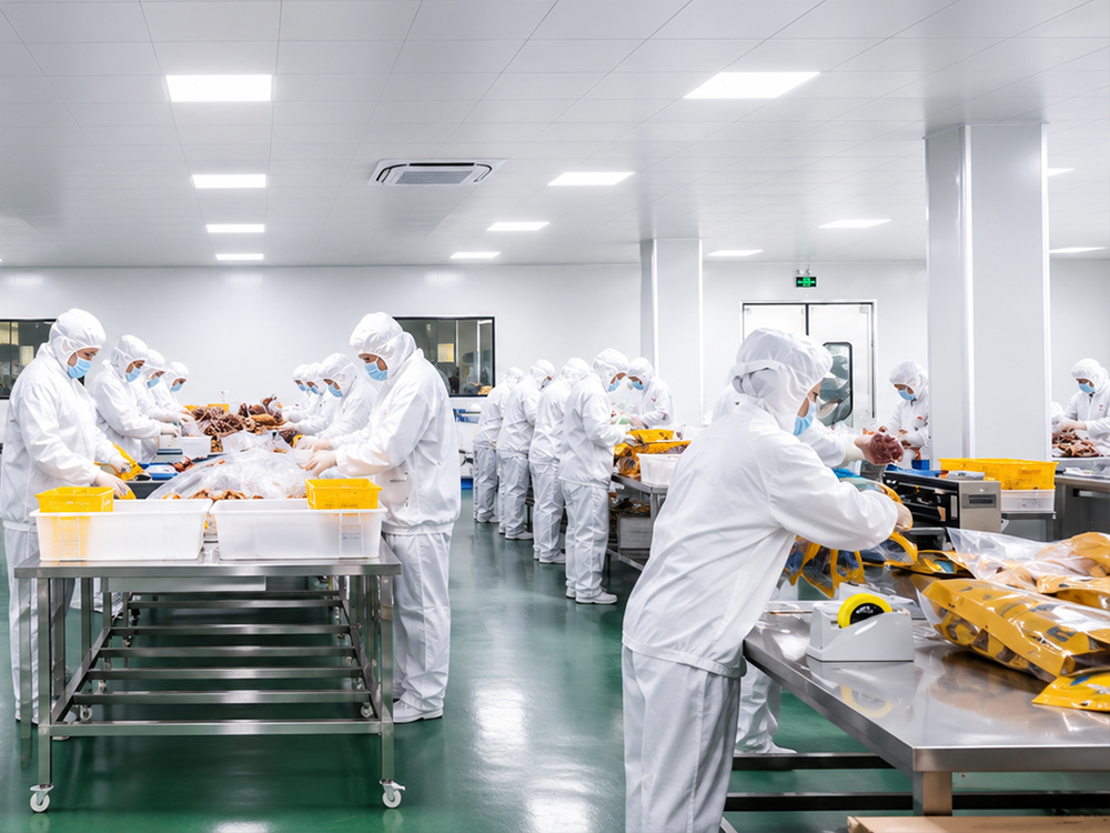clean pet food factory