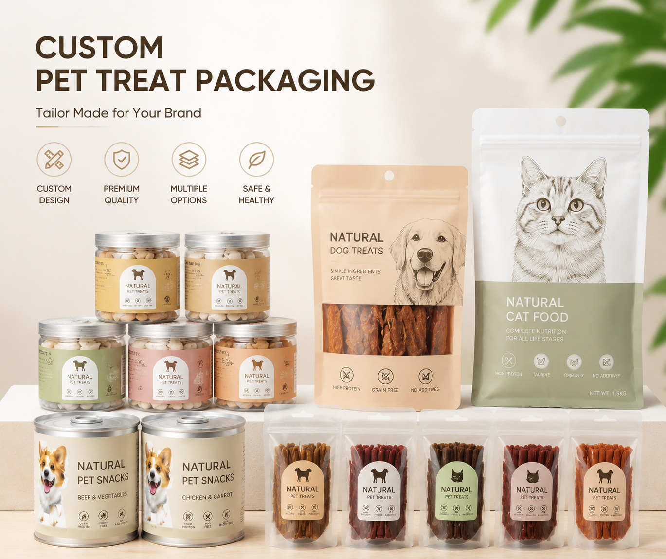 custom pet treat packaging options